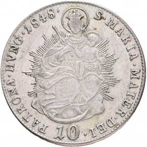 Hungary 10 Kreuzer 1848 B FERDINAND V. St. Maria