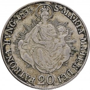 Maďarsko 20 Kreuzer 1835 B FRANCIS I. Svätá Mária