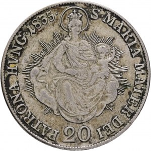 Hongrie 20 Kreuzer 1835 B FRANCIS I. St. Maria