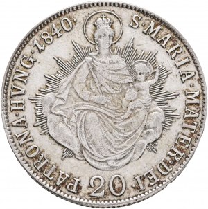 Maďarsko 20 Kreuzer 1840 B FERDINAND V. Svätá Mária
