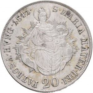 Ungheria 20 Kreuzer 1841 B FERDINAND V. Santa Maria appena