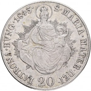 Węgry 20 Kreuzer 1843 B FERDINAND V. Maria just.