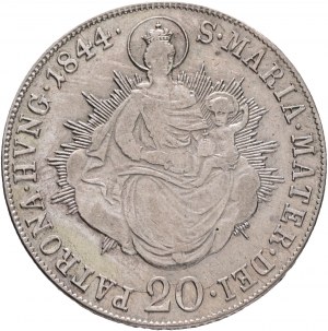 Maďarsko 20 Kreuzer 1844 B FERDINAND V. Svätá Mária