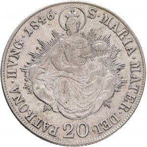 Ungheria 20 Kreuzer 1846 B FERDINAND V. Santa Maria