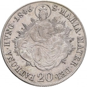 Maďarsko 20 Kreuzer 1846 B FERDINAND V. Svätá Mária