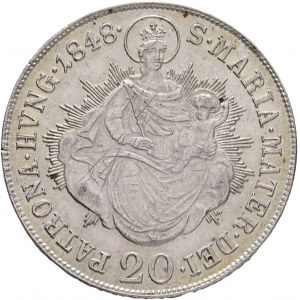 Hungary 20 Kreuzer 1848 B FERDINAND V. St. Maria