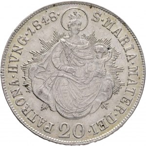 Hungary 20 Kreuzer 1848 B FERDINAND V. St. Maria