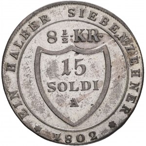 Italy 8 ½ Kreuzer 15 Soldi 1802 A FRANCIS II. Vienna