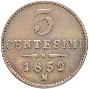 Włochy 3 Centesimi 1852 M FRANZ JOSEPH I. Milano