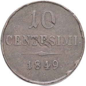 Italie10 Centesimi 1849 M Lombardie-Vénétie FRANZ JOSEPH I.