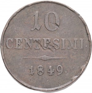 Italia10 Centesimi 1849 M Lombardia-Venezia FRANZ JOSEPH I.