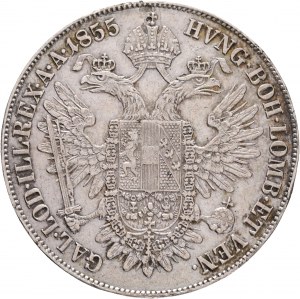 1 Taler 1855 A FRANZ JOSEPH I. Wien