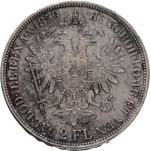 2 Gulden 1859 B FRANZ JOSEPH I. Kremnica patyna