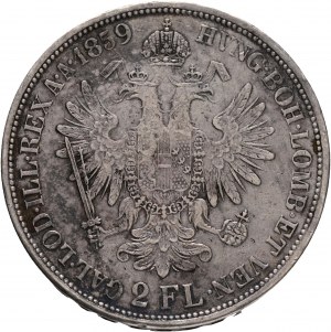2 Gulden 1859 B FRANZ JOSEPH I. Kremnica patina