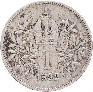 Autriche 1 Corona 1892 Franz Joseph I. RR !