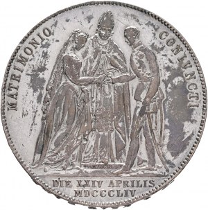 Österreich 1 Gulden 1854 A FRANZ JOSEPH I. Und SISSI Hochzeit Gulden schwarz patiniert