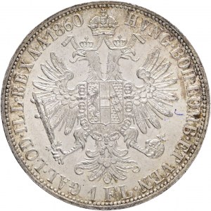 Rakúsko 1 Gulden 1860 A FRANZ JOSEPH I.