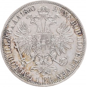 Austria 1 Gulden 1860 E FRANZ JOSEPH I.