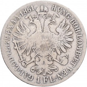 Autriche 1 Gulden 1861 B FRANZ JOSEPH I.