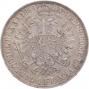 Autriche 1 Gulden 1862 V FRANZ JOSEPH I. R !