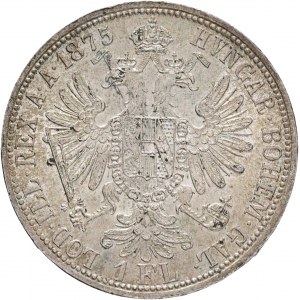 Austria 1 Gulden 1875 FRANZ JOSEPH I. cabinet patina da vecchia collezione