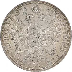 Autriche 1 Gulden 1875 FRANZ JOSEPH I. cabinet patiné de collection ancienne