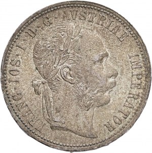 Autriche 1 Gulden 1875 FRANZ JOSEPH I. cabinet patiné de collection ancienne