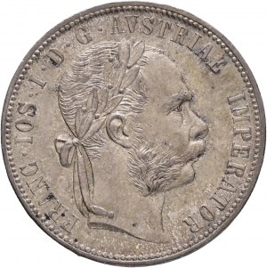 Austria 1 Gulden 1876 FRANZ JOSEPH I. cabinet patina da vecchia collezione