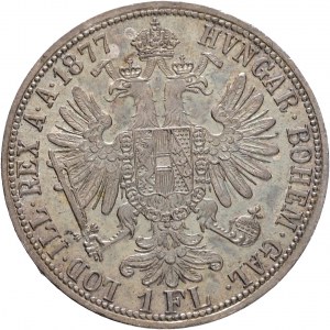 Österreich 1 Gulden 1877 FRANZ JOSEPH I. Schrankpatina aus alter Sammlung