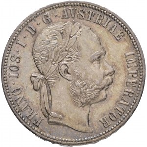 Austria 1 Gulden 1877 FRANZ JOSEPH I. cabinet patina da vecchia collezione