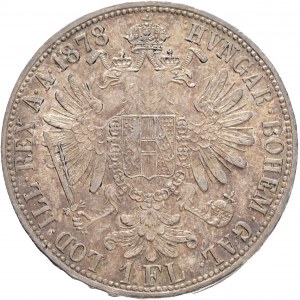 Austria 1 Gulden 1878 FRANZ JOSEPH I. cabinet patina da vecchia collezione