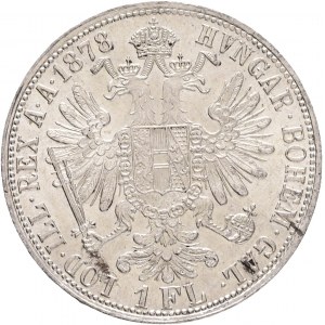 Austria 1 Gulden 1878 FRANZ JOSEPH I. Lustr mint
