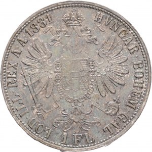 Austria 1 Gulden 1881 FRANZ JOSEPH I. cabinet patina from old collection