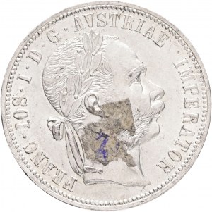 Österreich 1 Gulden 1882 FRANZ JOSEPH I. Kronleuchter postfrisch, Bankband