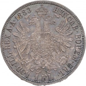 Austria 1 Gulden 1883 FRANZ JOSEPH I. cabinet patina da vecchia collezione