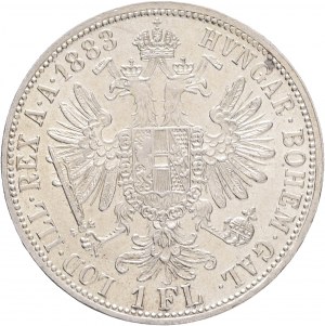 Österreich 1 Gulden 1883 FRANZ JOSEPH I. Kronleuchter prägefrisch