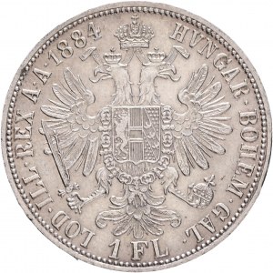 Austria 1 Gulden 1884 FRANZ JOSEPH I. Lampadario zecca