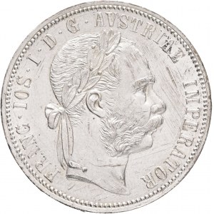Austria 1 Gulden 1885 FRANZ JOSEPH I. Lustr mint, hair line