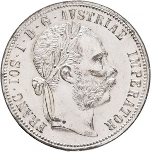 Österreich 1 Gulden 1886 FRANZ JOSEPH I. Kronleuchter prägefrisch