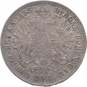 Österreich 1 Gulden 1888 FRANZ JOSEPH I. Schrank Patina aus alter Sammlung