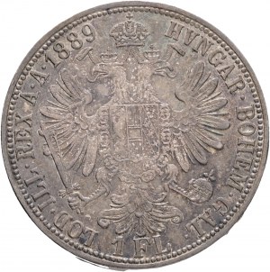 Rakúsko 1 Gulden 1889 FRANZ JOSEPH I. kabinet patina zo starej zbierky