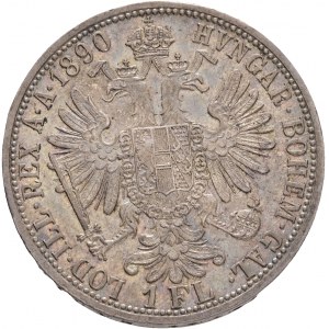 Austria 1 Gulden 1890 FRANZ JOSEPH I. cabinet patina da vecchia collezione