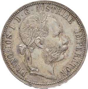 Autriche 1 Gulden 1890 FRANZ JOSEPH I. cabinet patiné d'ancienne collection