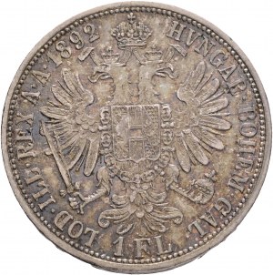 Rakúsko 1 Gulden 1892 FRANZ JOSEPH I. kabinet patina zo starej zbierky