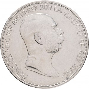 Austria 5 Corona 1908 Franciszek Józef I. 60. rocznica panowania