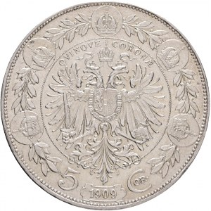 Austria 5 Corona 1909 Francesco Giuseppe I. Testa piccola, Marschall