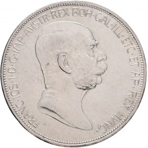 Österreich 5 Korona 1909 Franz Joseph I. Kleiner Kopf, Marschall