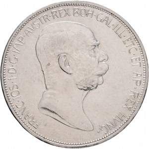 Austria 5 Korona 1909 Franciszek Józef I. Mała głowa, Marschall