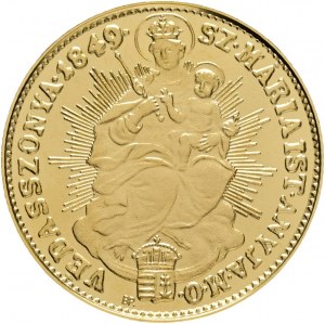 Złoty 1 Dukat 1849 FERDINAND V. Mennica 2022 w Kremnicy za zgodą Muzeum Węgierskiego