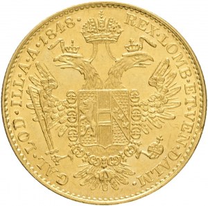 Oro1 Ducato 1848 A FERDINANDO I. Piccolo bordo